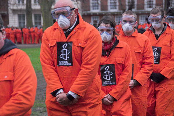 Amnesty 'Close Guantanamo' demo, US Embassy, London &copy; Peter Marshall, 2007