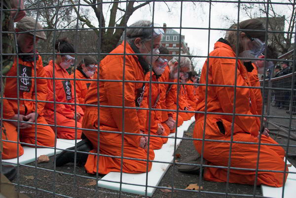Amnesty 'Close Guantanamo' demo, US Embassy, London &copy; Peter Marshall, 2007