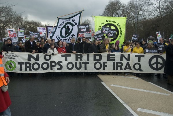 Stop Trident, Troops out of Iraq &copy; 2007, Peter Marshall