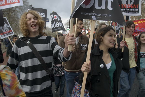 Stop Trident, Troops out of Iraq &copy; 2007, Peter Marshall