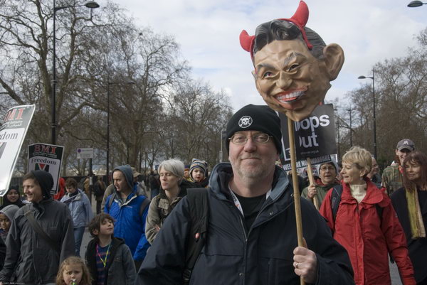 Stop Trident, Troops out of Iraq &copy; 2007, Peter Marshall