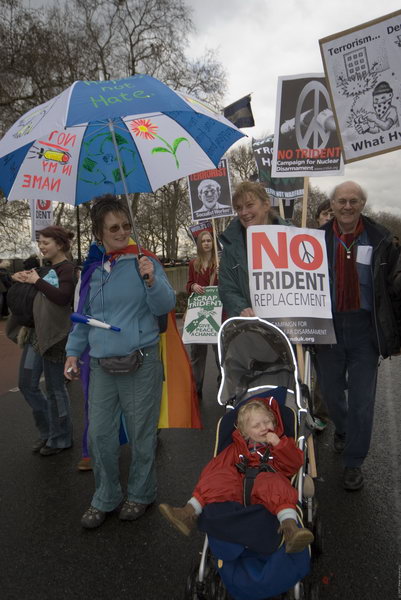 Stop Trident, Troops out of Iraq &copy; 2007, Peter Marshall