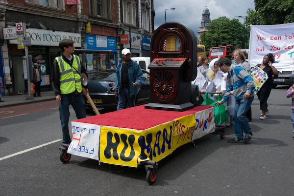 March of the Human Rights Jukebox &copy; 2007, Peter Marshall